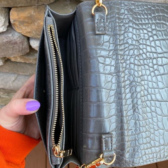 Bebe Leona Croco Crossbody Bag - Picture 7 of 9